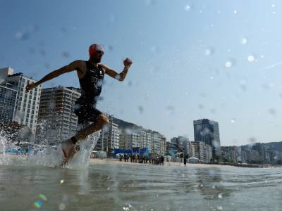 Tough work for triathletes